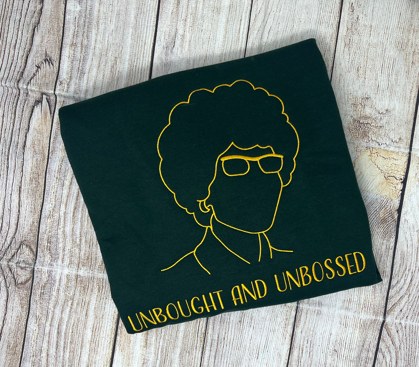 Shirley Chisholm embroidered portrait