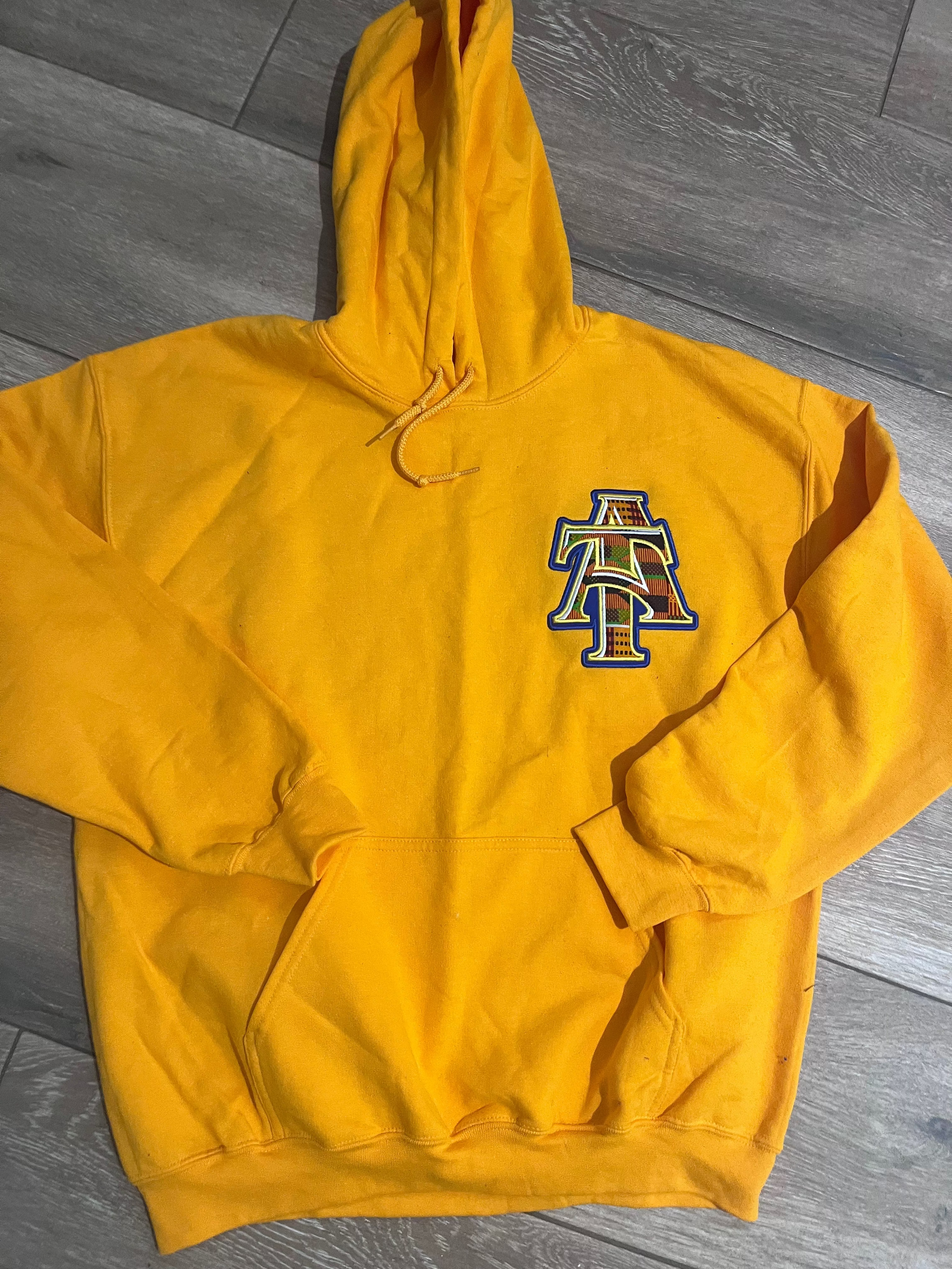 NCAT A & T logo Kente Hoodie