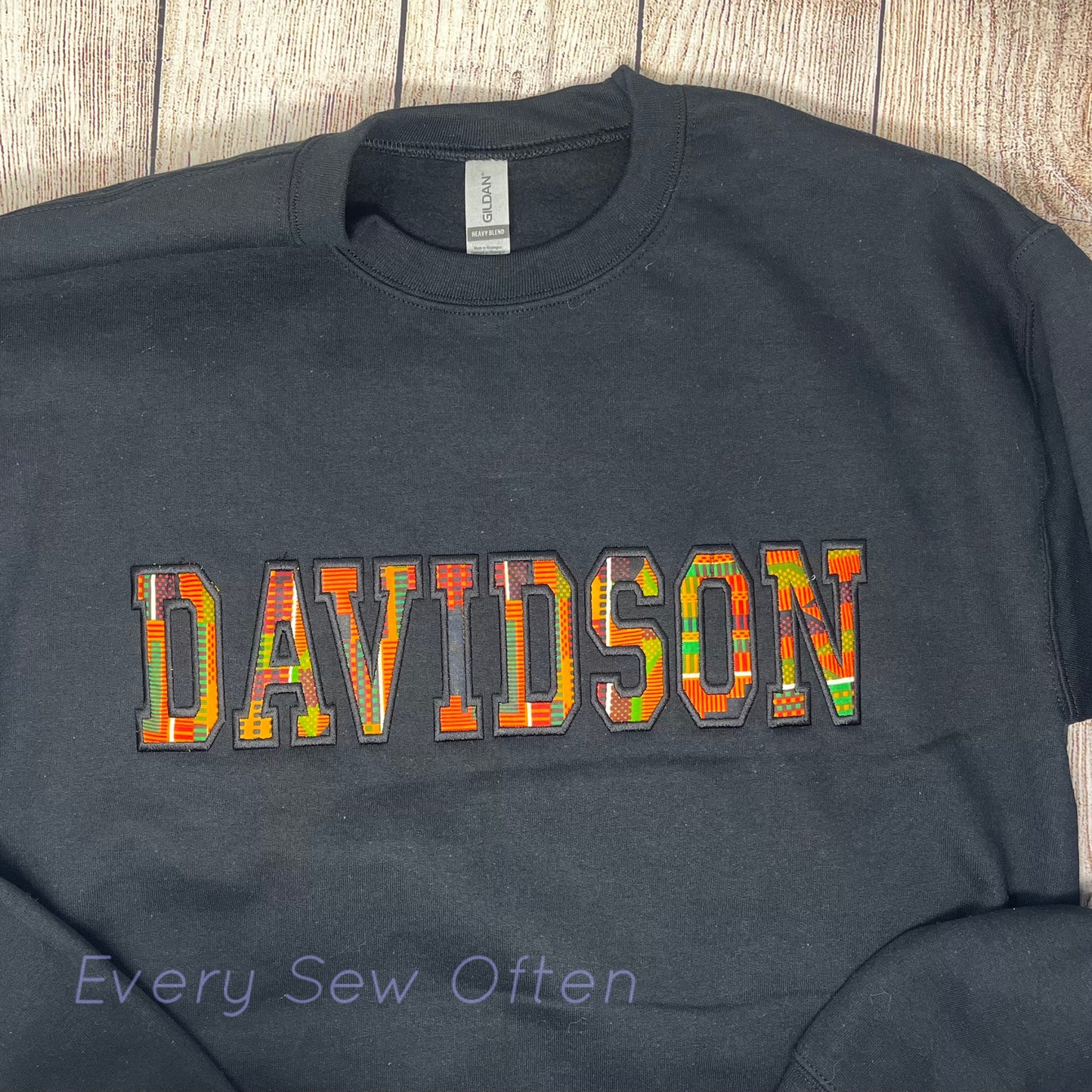 “DAVIDSON” Kente sweatshirt