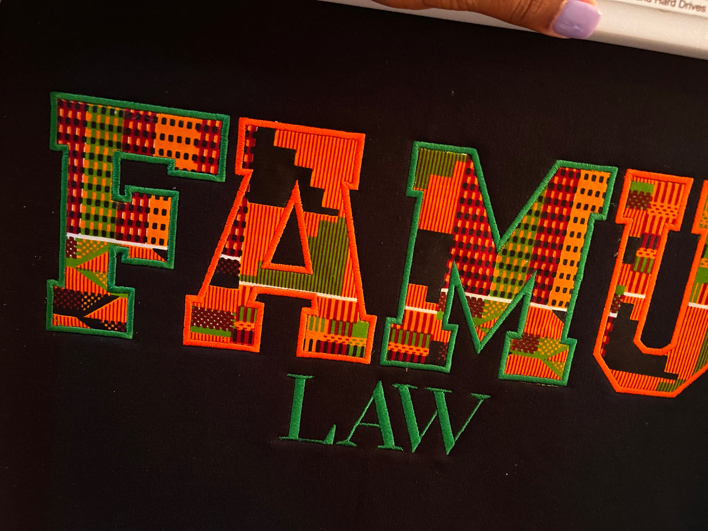 FAMU LAW inspired Kente Sweatshirt