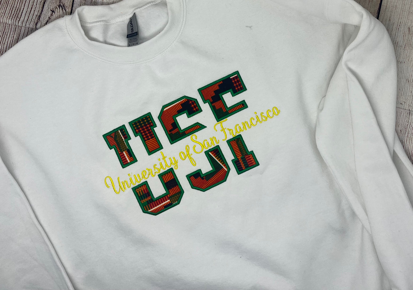 University of San Francisco inspired Kente Sweatshirt