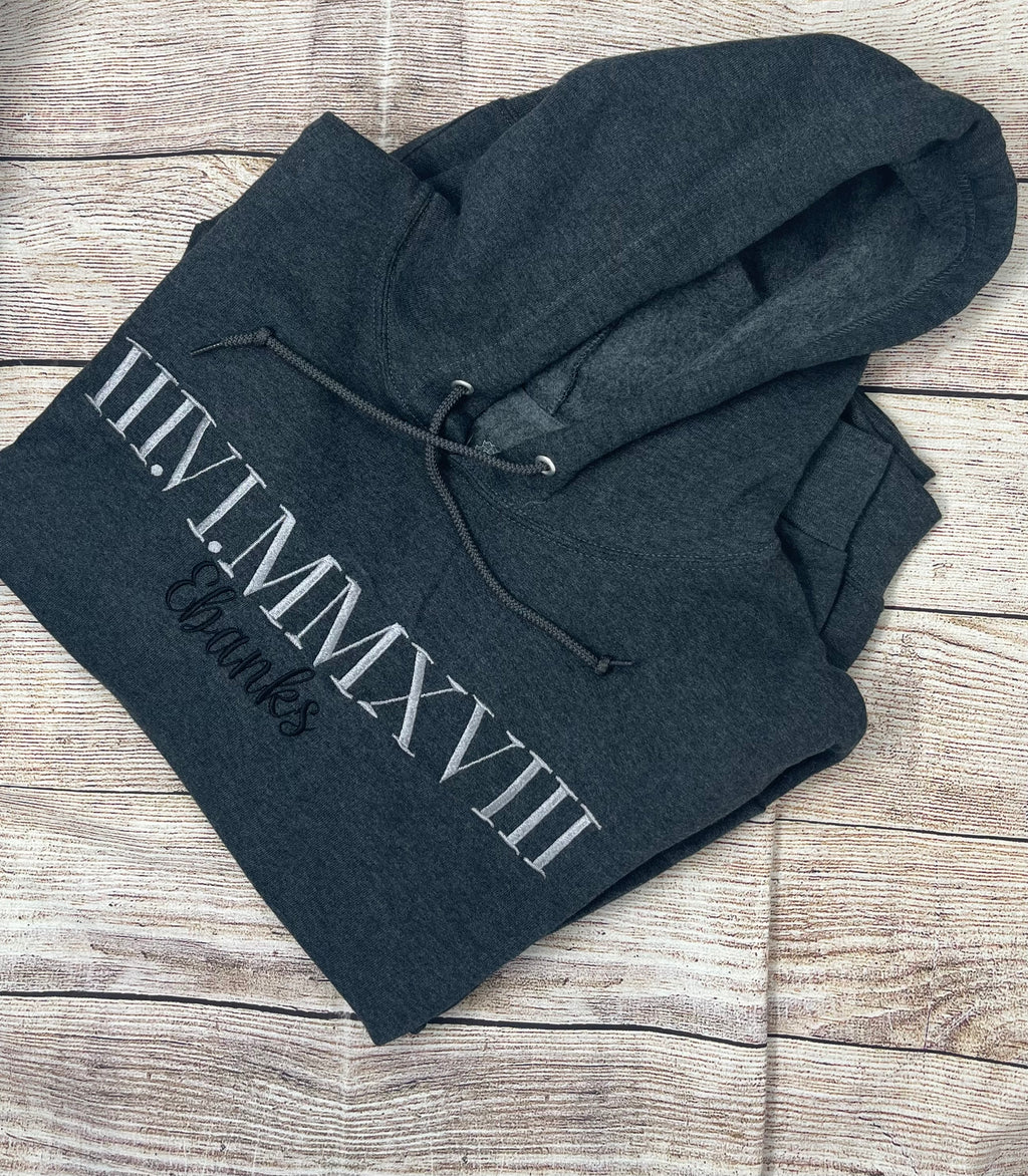Roman Numeral Anniversary hoodie