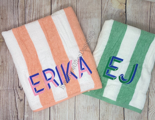 Cabana striped towels